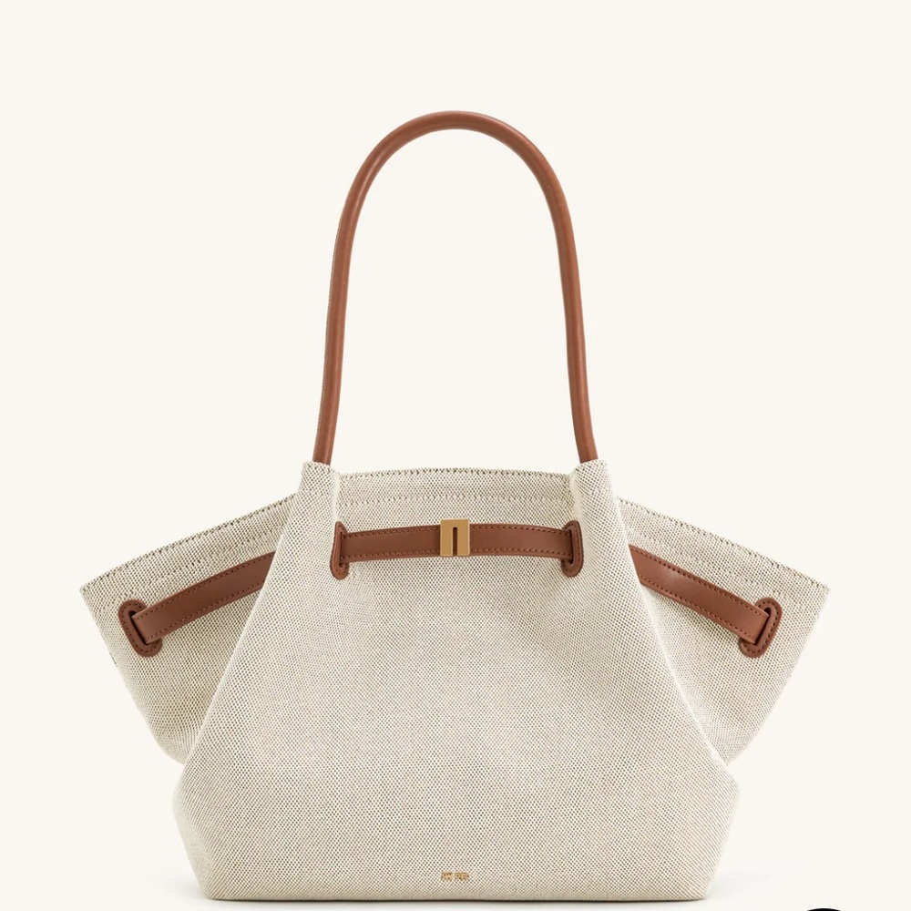 JW PEI Cream and Brown Tote Bag